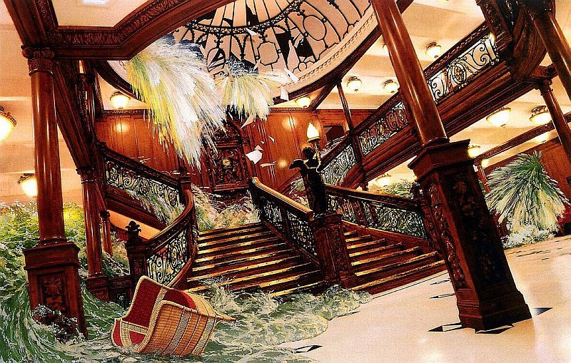 titanic ship underwater grand staircase