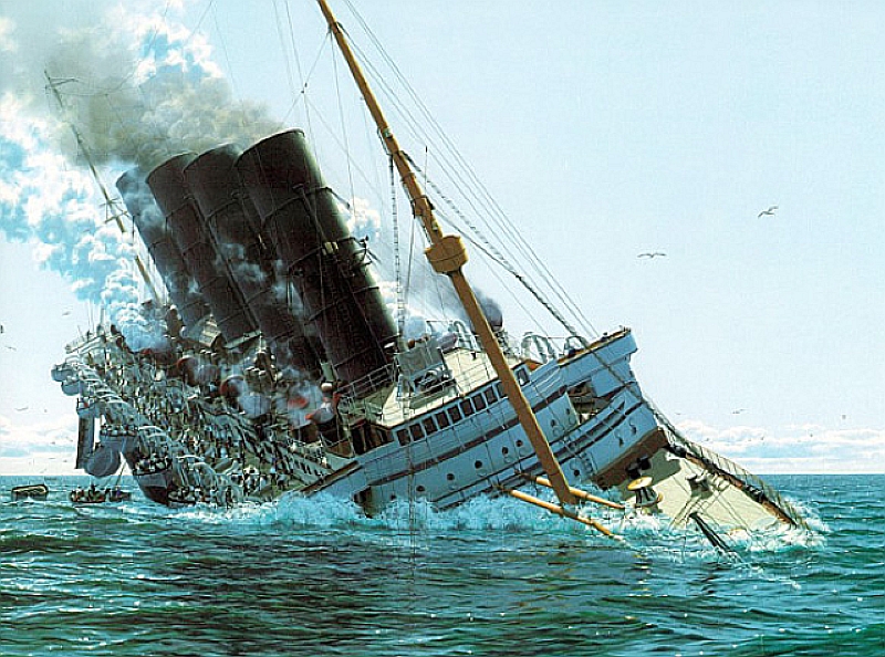 britannic ship sinking