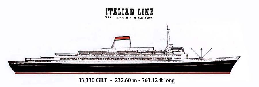 #php.03214 Photo SS LEONARDO DA VINCI  ITALIAN LINE PAQUEBOT OCEAN LINER 