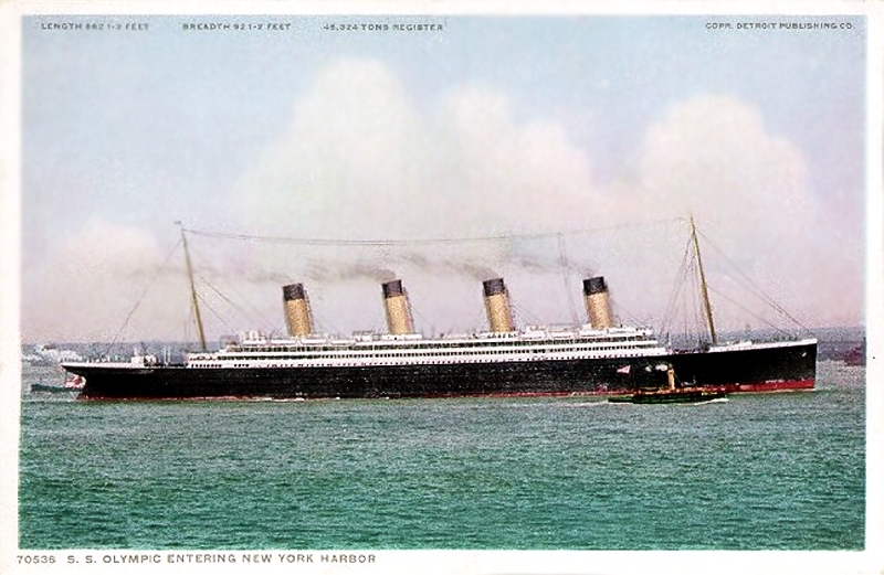 WHITE STAR LINE 1910 PAQUEBOT OCEAN LINER #php.00363 Photo RMS OLYMPIC 