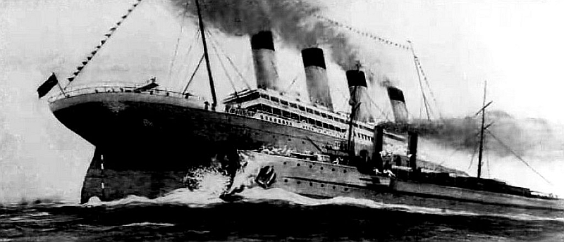 RMS Olympic collides with Nantucket Lightship.